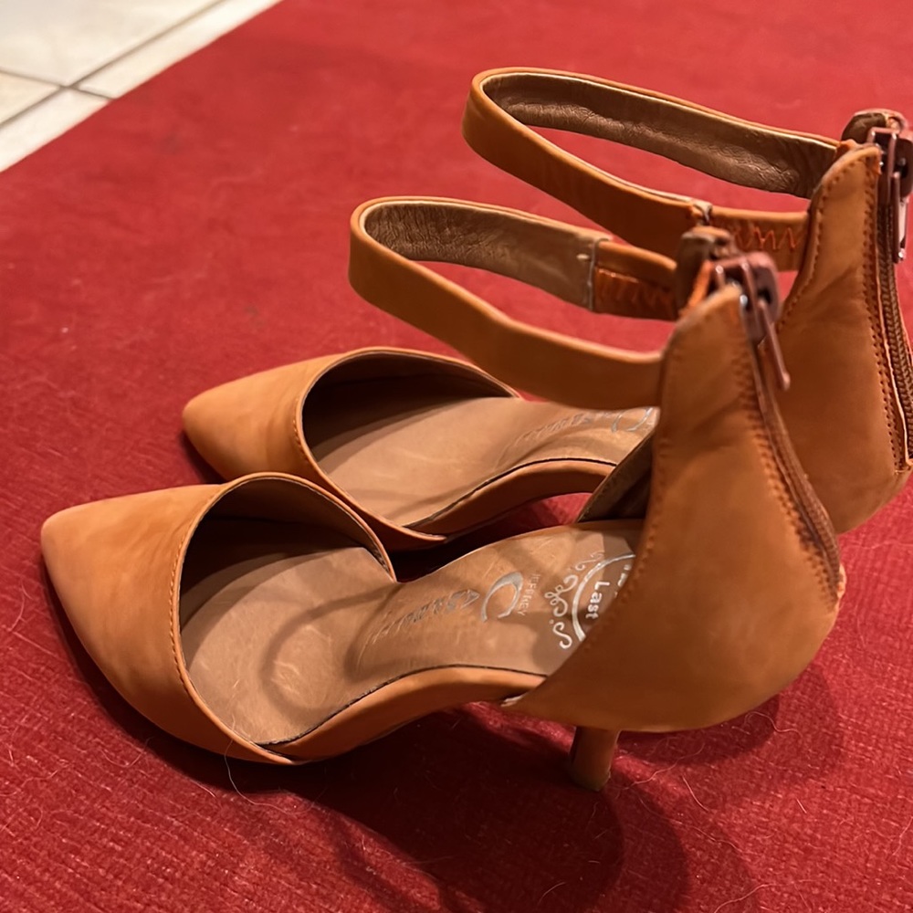 Jeffrey Campbell Ibiza Solace in Salmon Nubuck, Sz 7 - Picture 5 of 8